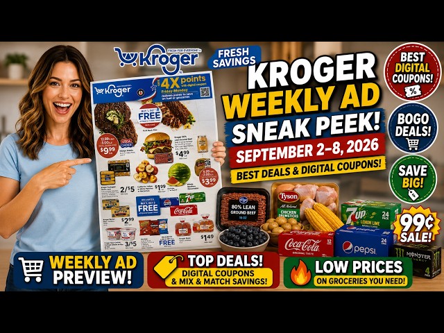 Kroger Weekly Ad Sneak Peek September 2–8, 2026 (9/2/26 – 9/8/26) | Best Deals & Digital Coupons