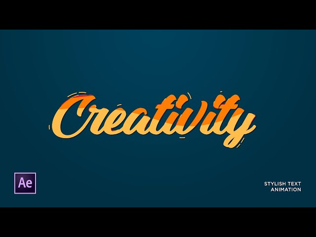 Text animation After Effects - Stylish Text Animation - After Effects Tutorial