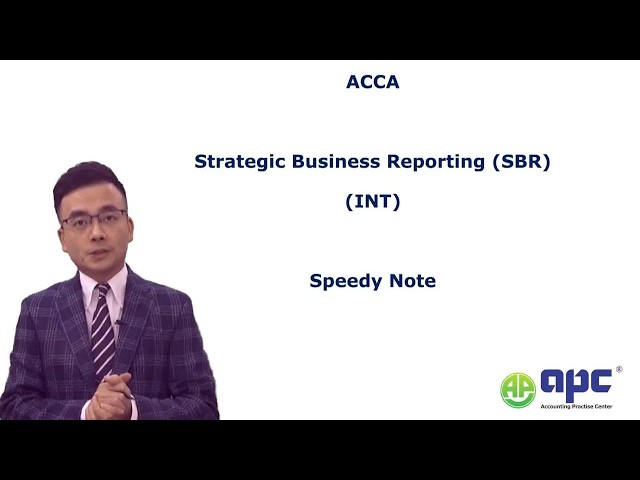 ACCA SBR Sept 2026 Final Revision