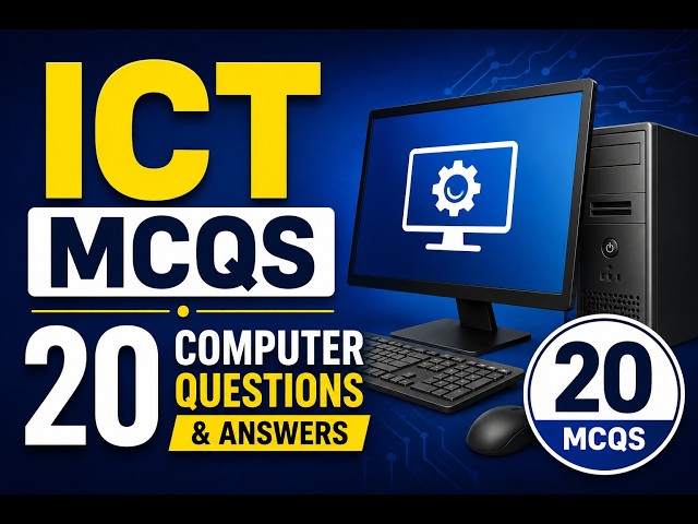 ICT MCQs Quiz | 20 Computer Questions | Test Your ICT Knowledge