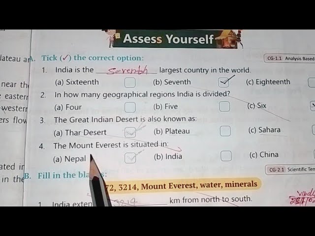 Class 3rd || S.ST || Ch-3 Geographical Features of India || Explanation || QUES-ANS And EXERCISES