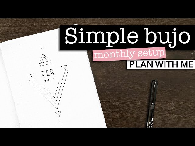 Quick and easy monthly bullet journal setup 💜