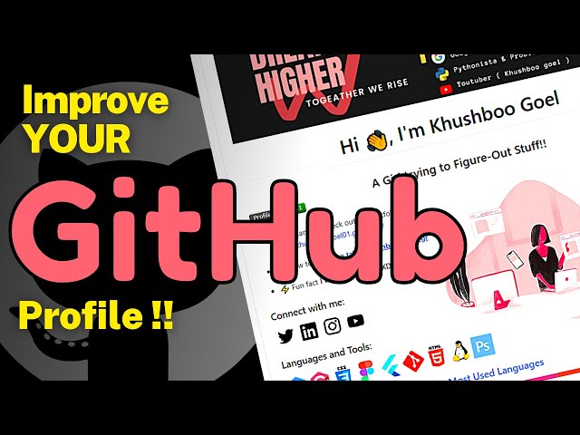 Github Profile Readme (Markdown template) | Improve Your Github profiles