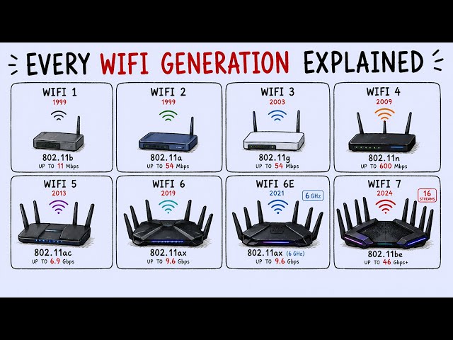 Wi-Fi 1 to Wi-Fi 7 Explained 