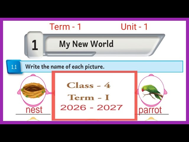 My New World, Class - 4, English Workbook Answer 