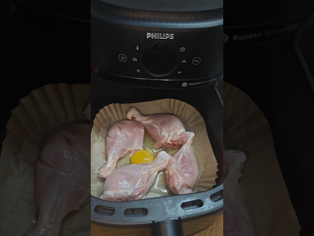 Crispy & Juicy Chicken Leg Fry in Air Fryer | Easy 25 Min Recipe #shorts #viral