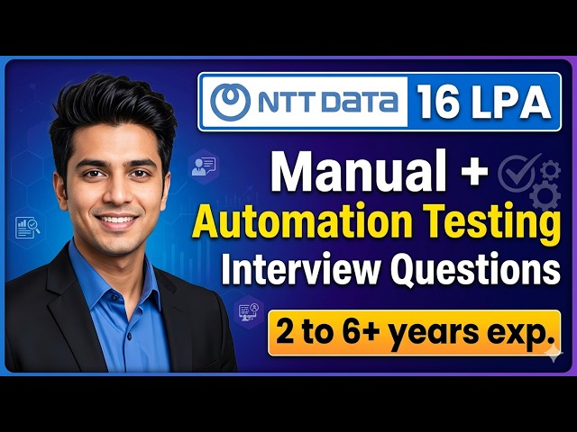 NTT DATA🔥 Automation Testing Interview Questions & Answers #selenium #java #automationtesting #sdet