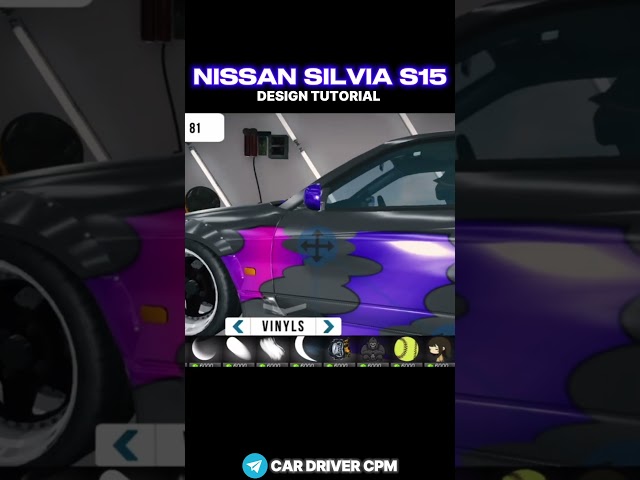😶‍🌫️NISSAN SILVIA S15 DESIGN TUTORIAL IN CAR PARKING MULTIPLAYER NEW UPDATE ☠️#shorts
