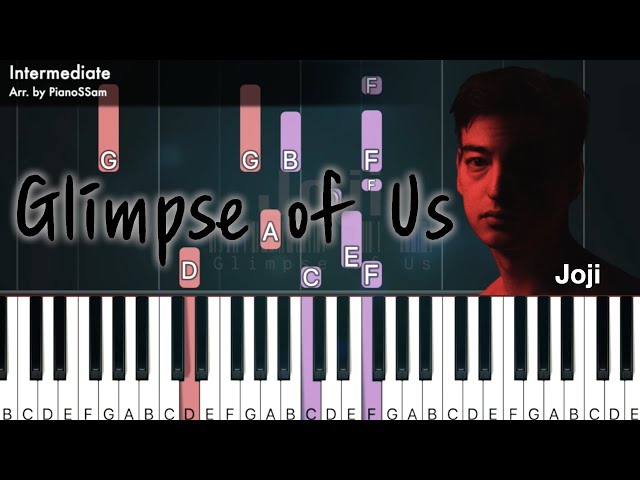 [Intermediate] Glimpse of Us - Joji | Piano Tutorial in C major