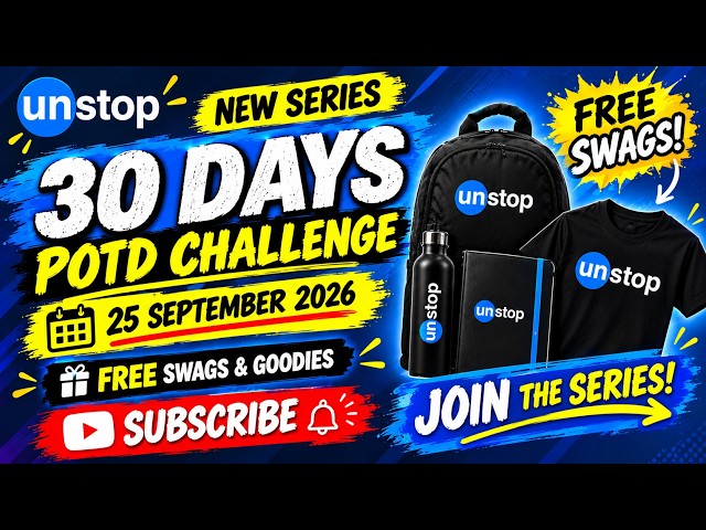 🔥 Unstop POTD Solution | 25 September 2026 | 30 Days POTD Challenge