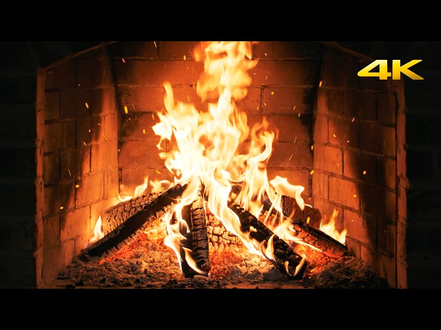 🔥 Fireplace Cabin Retreat with Tranquil Fire Sounds and Evening Warmth for Warm Christmas Vibes