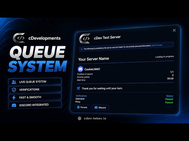 [FREE] Advanced Queue System | FiveM Script | [STANDALONE]