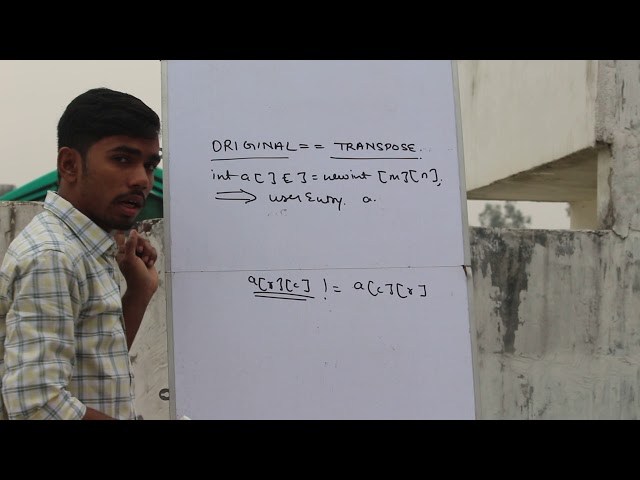 Symmetric Matrix Double Dimension Array ISC Practical Program 2019 Prateik Sharma