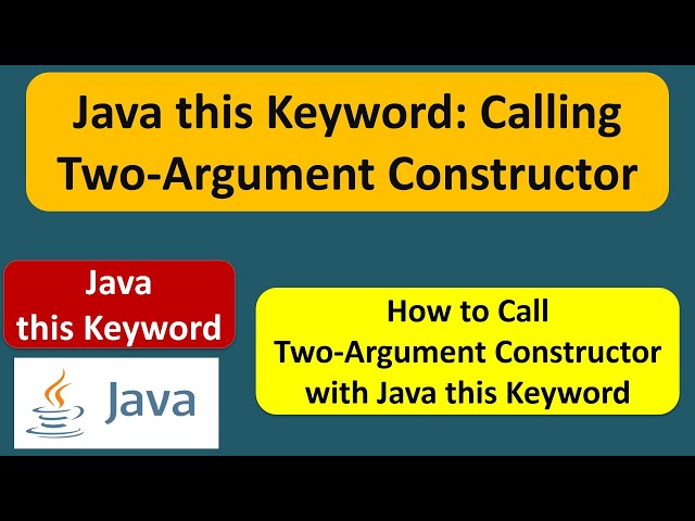 Java this Keyword: Calling Two-Argument Constructor | Java Tutorial