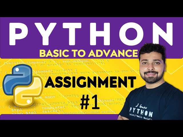 Assignment 1 - Variables & Data Types | Python Tutorial in Hindi