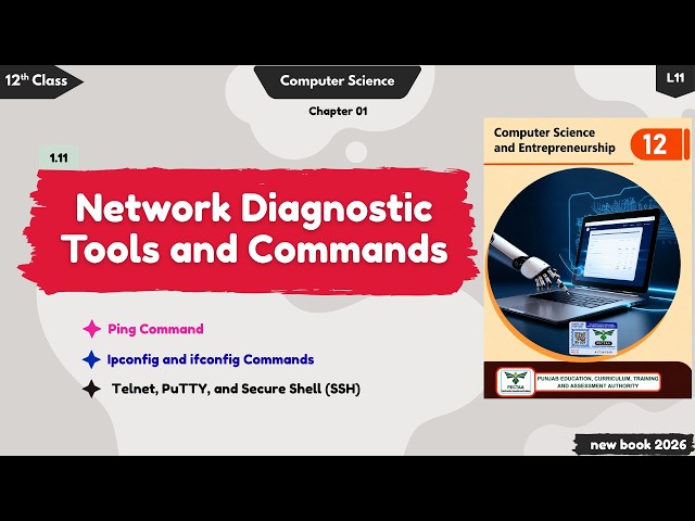 Network Diagnostic Tools and Commands | Class 12 Computer | new book