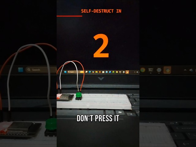 I Built a SELF-DESTRUCT Button for My Laptop 💀 #esp32