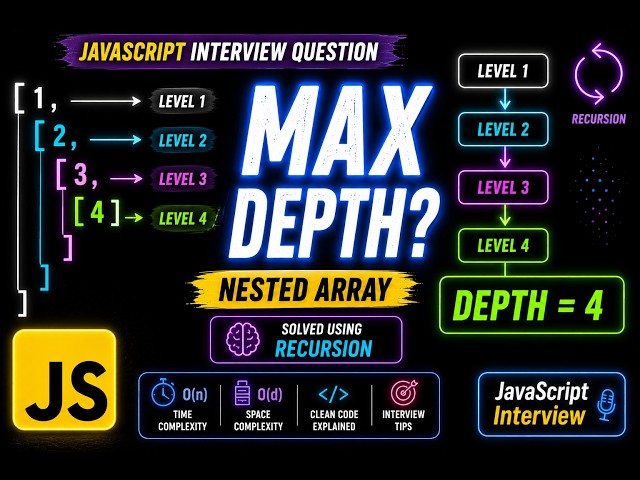 Maximum Depth of Nested Array | JavaScript Interview Question