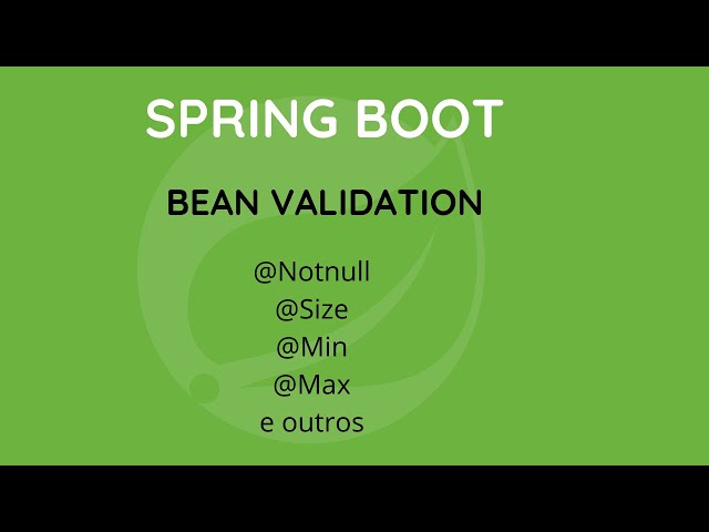 Spring Boot - Bean Validation