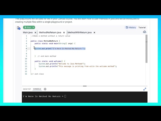 Mod 07 CIS125 Java Intro to Void Methods in Java