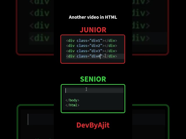 HTML Basics to Advanced: Mastering Junior & Senior Level Skills! #webdevelopment  #css #html