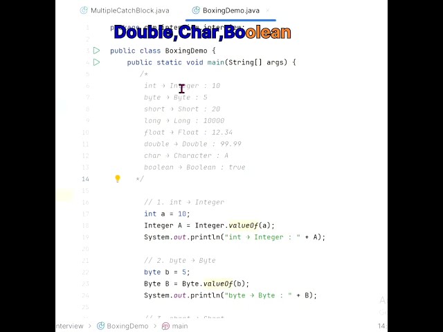 Java Wrapper Class | Auto Boxing in 1 Minute | Crack Java Interviews #javaprogramming #java #coding