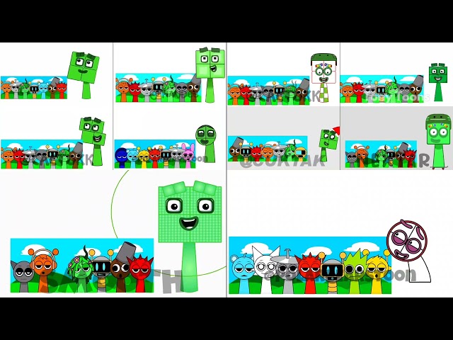 sprunki ocnumberblocks green all