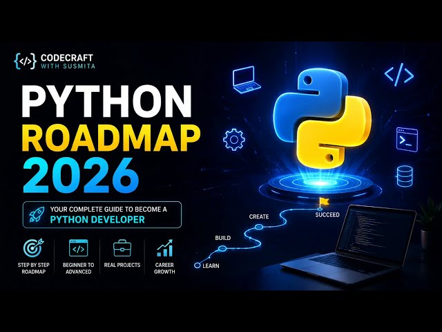 Python Roadmap 2026 | Complete Beginner Guide to Become a Python Developer 🚀#Python