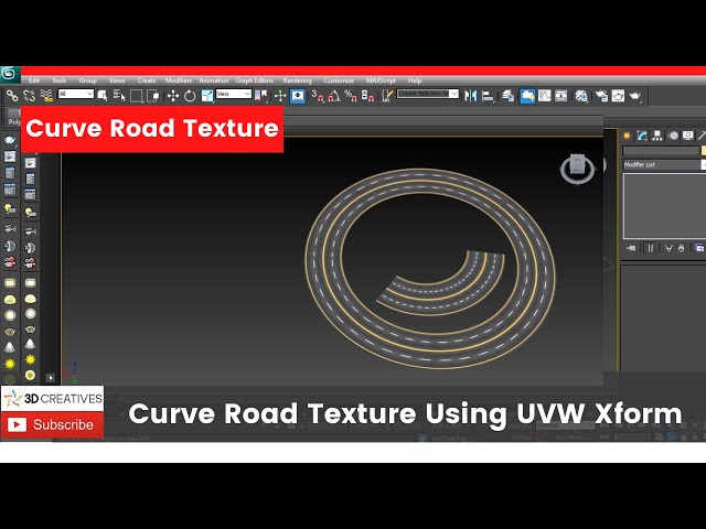 How to Apply Curve Road Textures in 3ds Max Using UVW Xform