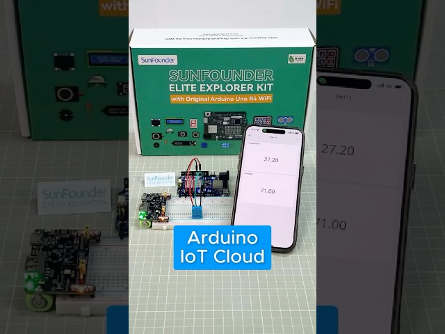 Arduino IoT Cloud + DHT11 = Live Temperature Monitoring! 🌡️ #arduinoproject #arduinounor4wifi