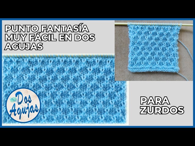 VERY EASY FANCY KNITTING STITCH TUTORIAL FOR LEFTIES