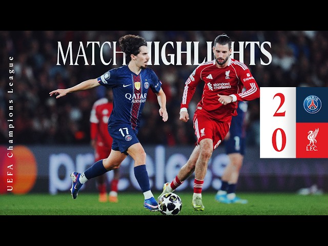 Highlights: PSG 2-0 Liverpool | First-Leg Defeat in Paris | Champions League
