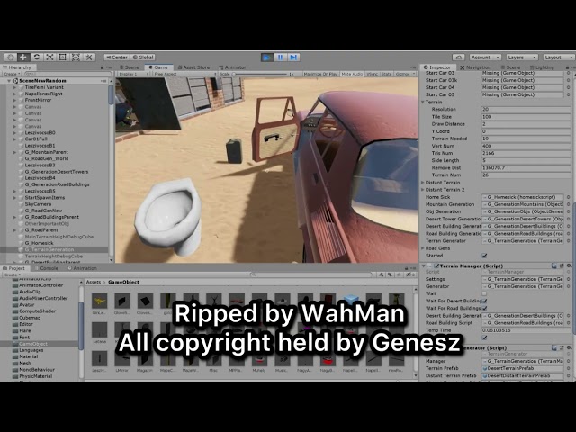 The Long Drive running in Unity Editor! (decompiled by me)