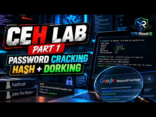 🔥 Password Cracking, Hash Identification & Google Dorking | CEH Lab | Part 1 🔐💻