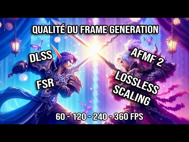 Comparo Qualité Frame Generation à 60, 120, 240, 360 fps