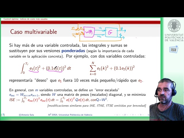 Optimal control: most common cost indices