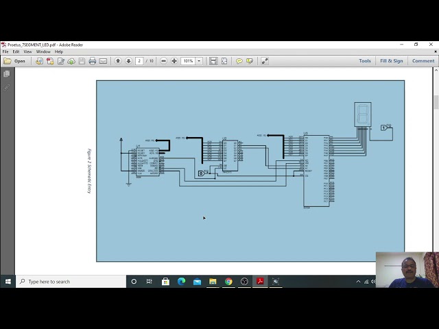 Interfacing 7 Segment LED to 8086 Microprocessor using Proteus