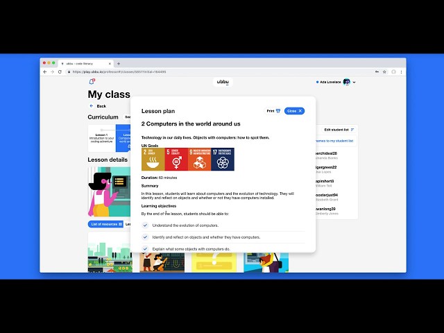 How to check lesson plans on ubbu