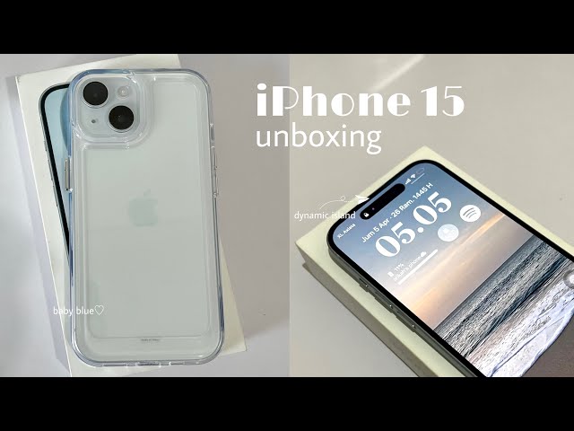  iPhone 15 (blue) unboxing, accessories & camera test 2024💌