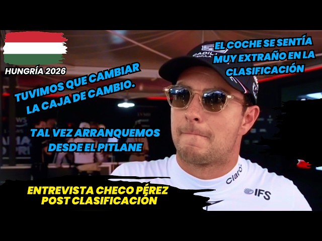 "TAL VEZ ARRANQUEMOS DESDE EL PITLANE" Checo Pérez Post Clasificación tras Problemas con su auto