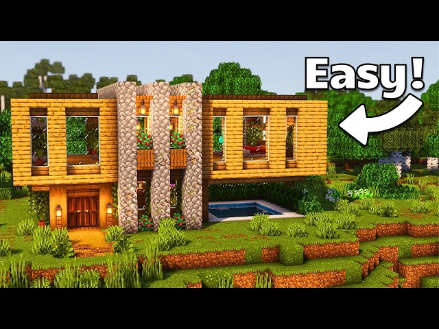 Minecraft: How to build a Modern Starter House! | Tutorial 🏡
