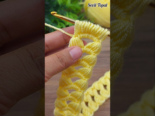 Great idea ~ super easy tunisian crochet hair band, bag handle model video online totarial #crochet