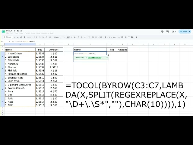 Split Multiple Values from One Cell into Separate Cells (Google Sheets)