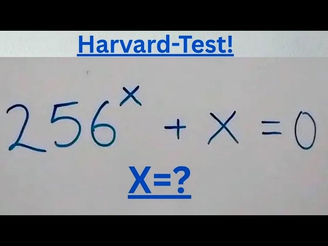 Solving a 'Harvard' University entrance exam question 