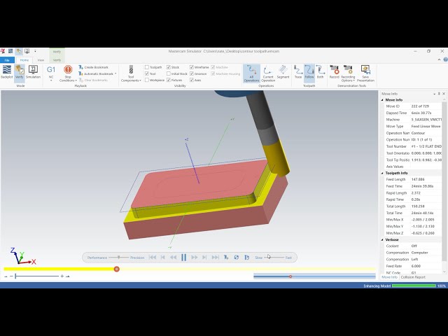 2D Contour In 4 Minutes - Mastercam 2020
