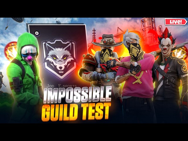 🔴 GUILD TEST 1VS4 LIVE  | 😈 KISKA SKILL HAI OP? | FREE FIRE LIVE 🔥