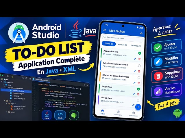 How to Create a To-Do List App in Android Studio | Java + XML | Complete Android App