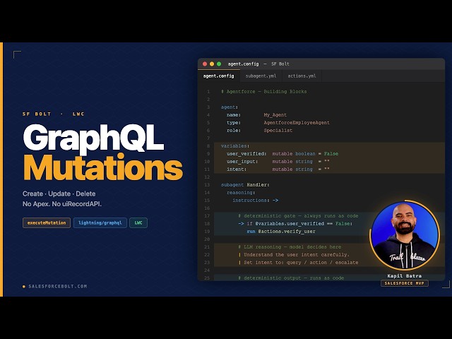 GraphQL Mutations in LWC — Create Update Delete Without Apex | Salesforce Bolt