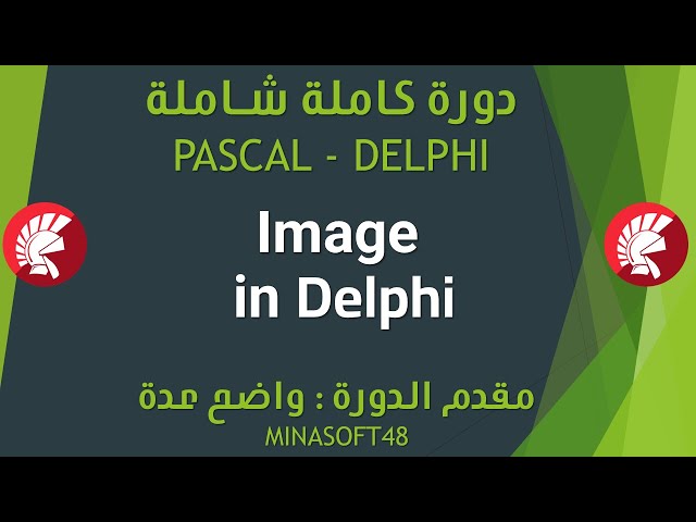 074 PASCAL AND DELPHI TUTORIAL - Image in Delphi