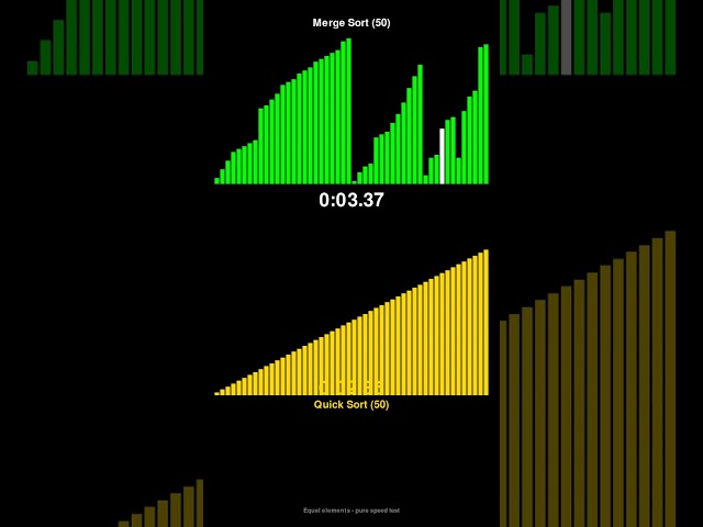 Merge Sort vs Quick Sort - Sorting Algorithm Race! #shorts